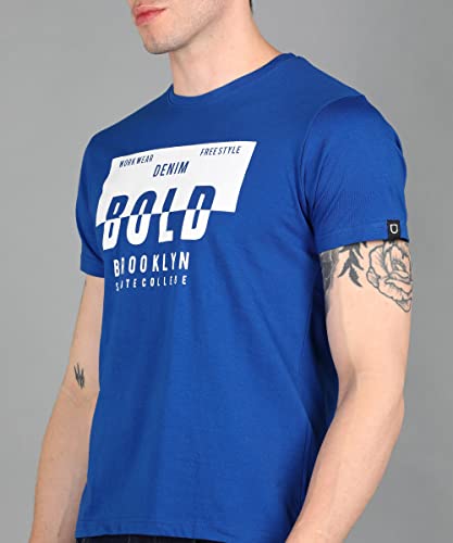 Image of Urbano Fashion Men's Graphic Printed Round Neck Half Sleeve Slim Fit Cotton T-Shirt