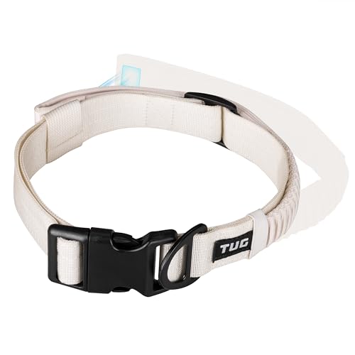 TUG Grab Collar | Integrated Traffic Leash Magnetically Attached for Quick Control (XL/Cream)