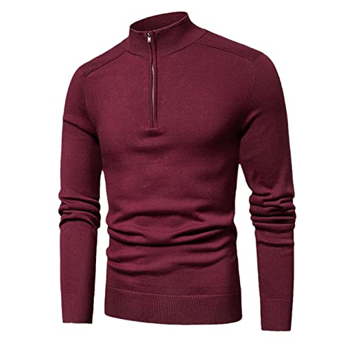 Pull en tricot de coton premium col zippé pour un style raffiné