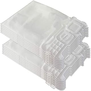 Set of 12 Microfleece Vacuum Cleaner Bags for Vorwerk Kobold 135, 136, 135 SC, VK 135, VK 136, VK135, VK136, FP135, FP136 - with Hygiene Seal - Fleece