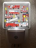 Fire Truck Night Light / Fire Truck Childrens Room Decor