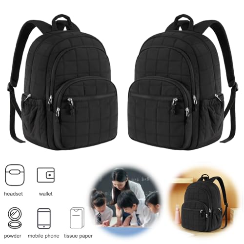 Lightweight Laptop Backpack for Women, Waterproof Bookbag for 15.6 Inch Laptop, Going Out Daypack Bag for Travel, Commuting, Shopping, Working2