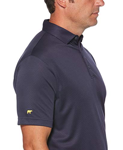 Jack Nicklaus Men's Diagonal Twill Golf Polo Shirt, Peacoat, X Large #TOP2