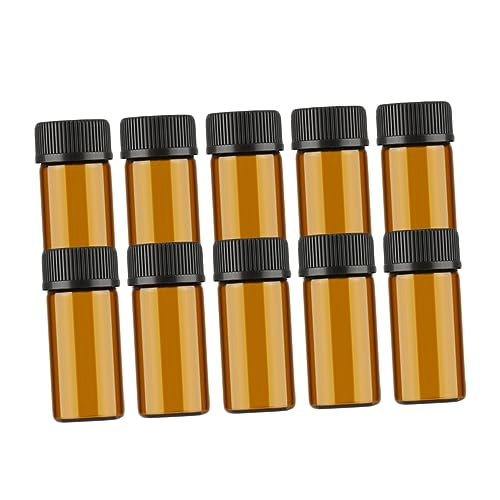 CANIGHT Small Oil Bottles 10 Pack 3ml Glass Dispensers Perfume Lid for Essential Oils Aromatherapy