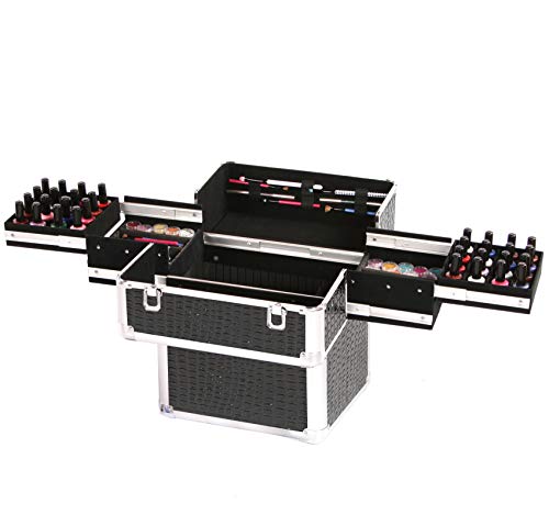 Urbanity Ongle Pro Aluminium Vernis à Ongles Rangement Étui - Noir Crocodile, Large Cover