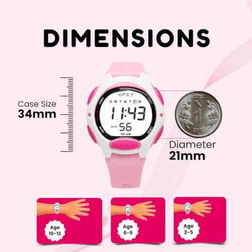 Image of SPIKY Digital Sports Watch for Kids | Multifunctional with Luminous LED Display & Alarm | Water-Resistant & Silicone Strap | Best Birthday Gift Wrist Watches for Boys & Girls | Age 2-14 yrs