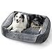 BEDSURE Hundebett XL waschbar – 106x76x20cm Hundesofa für Grosse Hunde, Hundekorb mit Abnehmbarer waschbarer Bezug, Hundecouch mit Rutschfester Unterseite, kuschelweiches Hundebett groß, Grau