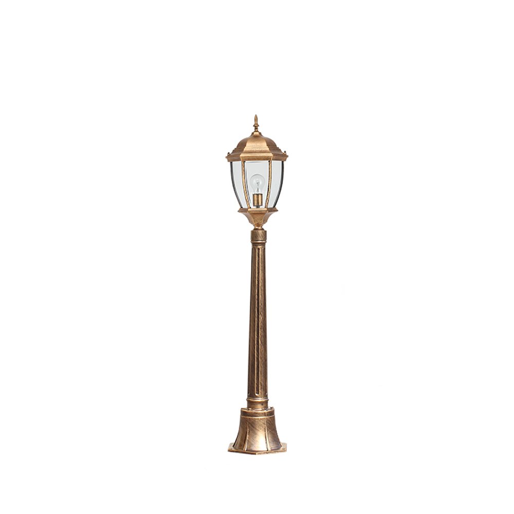 Lámpara de Columna Impermeable para Exteriores, farola de Poste Alto para jardín Europeo, lámpara de pie de Aluminio para césped, farola de Poste Exterior para Villa com,Bronze_210cm