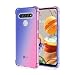 Produktbild JIAFEI Hülle für LG K61 Gradient Color Handyhülle TPU Gradient Dünn Schutzhülle Anti-Fall Handytasche Handy Case Kompatibel mit LG K61, Blau/Rosa