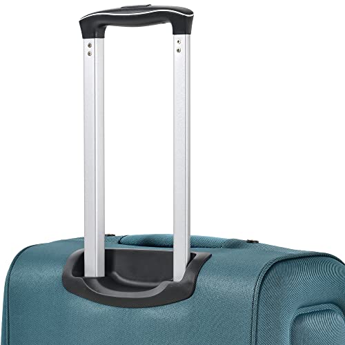 Expandable Three Piece Luggage Set with Spinner Wheels and TSA Lock, Softshell Lightweight Travel Bags, Green3