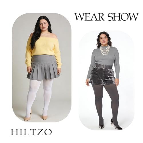 Image of Women's Plus Size Tights High Waist Sheer Semi Opaque Ultra-Soft Pantyhose XL, 2XL, 3XL, 4XL