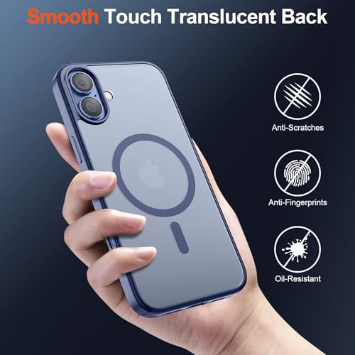 Image of SUPFINE Magnetic for iPhone 17 Case (Compatible with MagSafe)(Military Grade Drop Protection) Translucent Matte Shockproof with Anti-Fingerprint Phone Cover 2025,Lavender Gray