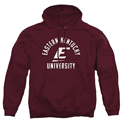 Eastern Kentucky University Official Colonels Logo Unisex Adult Pull-Over Hoodie,Maroon, X-Large