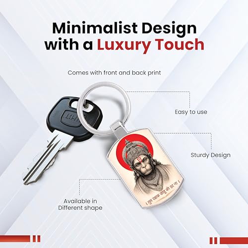 Image of Stylish Metal Keychains with Permanent Glossy Print - Inspirational Quotes & Spiritual Designs - Perfect Key chains for loved ones, Personal Use, Gifts & Return Gifts