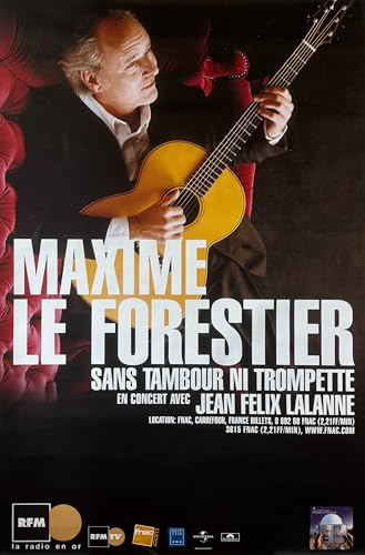 Maxime Le Forestier Affiche Grand Format pour Mur Vide 80X120
