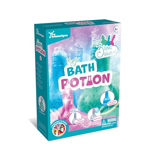 Science4you Bath Potions for Kids +6 Potions Making Kit Bath Bombs Educational Science Kits: 3 Bath Experiments Stem Toys Cosmetic Gift Ideal to Birthday Easter Christmas for Girls Age 6 7 8+