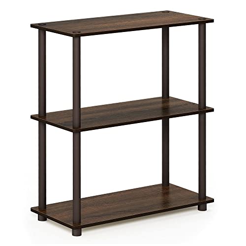 Furinno Turn-N-Tube 3-Tier Compact Multipurpose Shelf Display Rack, Walnut/Brown #TOP5