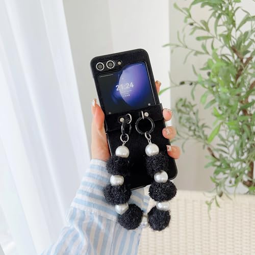 Coque Samsung Z Flip4 en cuir PU noir élégante et antichoc