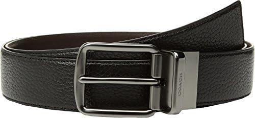 COACH Wide Reversible Belt Black/Mahogany One Size