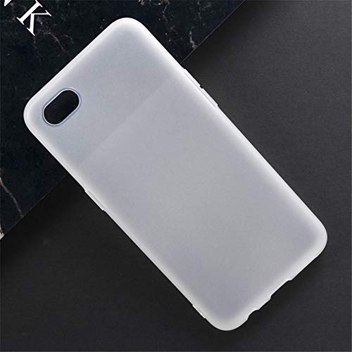 Oppo A1K Case, Scratch Resistant Soft TPU Back Cover Shockproof Silicone Gel Rubber Bumper Anti-Fingerprints Full-Body Protective Case Cover for Oppo A1K (White)
