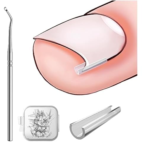BEZOX Ingrown Toenail Corrector Set - 40 Pcs Pain-Free Toenail Straightener Strips with Toenail Lifter - Easy Use Ingrown Toenail Tools Kit Cover
