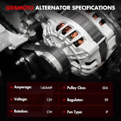 GDSMOTU 13871 Alternator for Chrysler Town & Country, Dodge Caravan & Grand Caravan 3.3L/3.8L V6 - Image 5