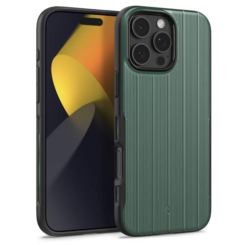 Image of CASEOLOGY by Spigen Dual Grip Mag for iPhone 16 Pro Case [Enhanced Grip Design] Magnetic Protection Back Cover Case for iPhone 16 Pro (TPU and PC | Jade Green)