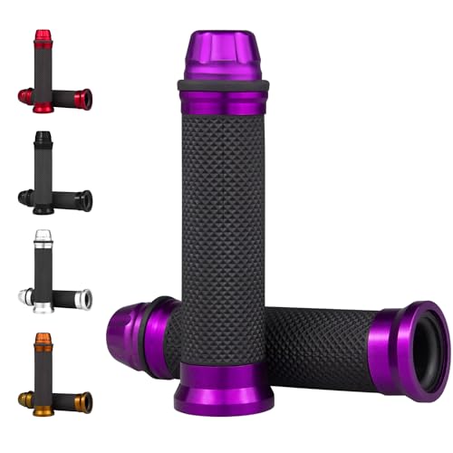 Image of Universal Motorcycle Handlebar Grips Fits for Motorcycles with 7 /8 inch Left Grip and 1 inch Right Sports Bike Chopper Cruiser Bike Etc.