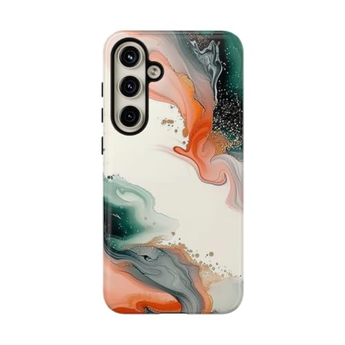 Coque rigide brillante Samsung S24 Plus antichoc et anti-rayures abstract swirls