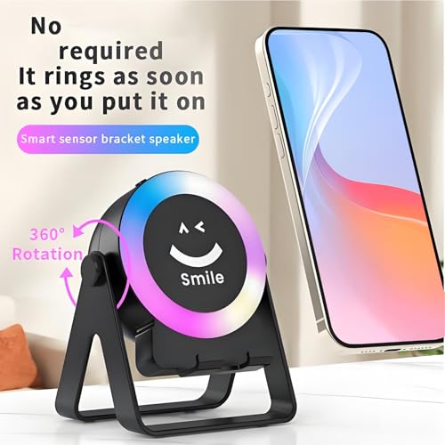 Inductieluidspreker, audiospeler, 4,29 x 3,5 x 5,2 inch, 4-in-1 RGB met verlichting, draadloze draagbare aanraking, muziekversterker voor evenementen, locatie, interieur, reizen, thuis en appartement - Afbeelding 5