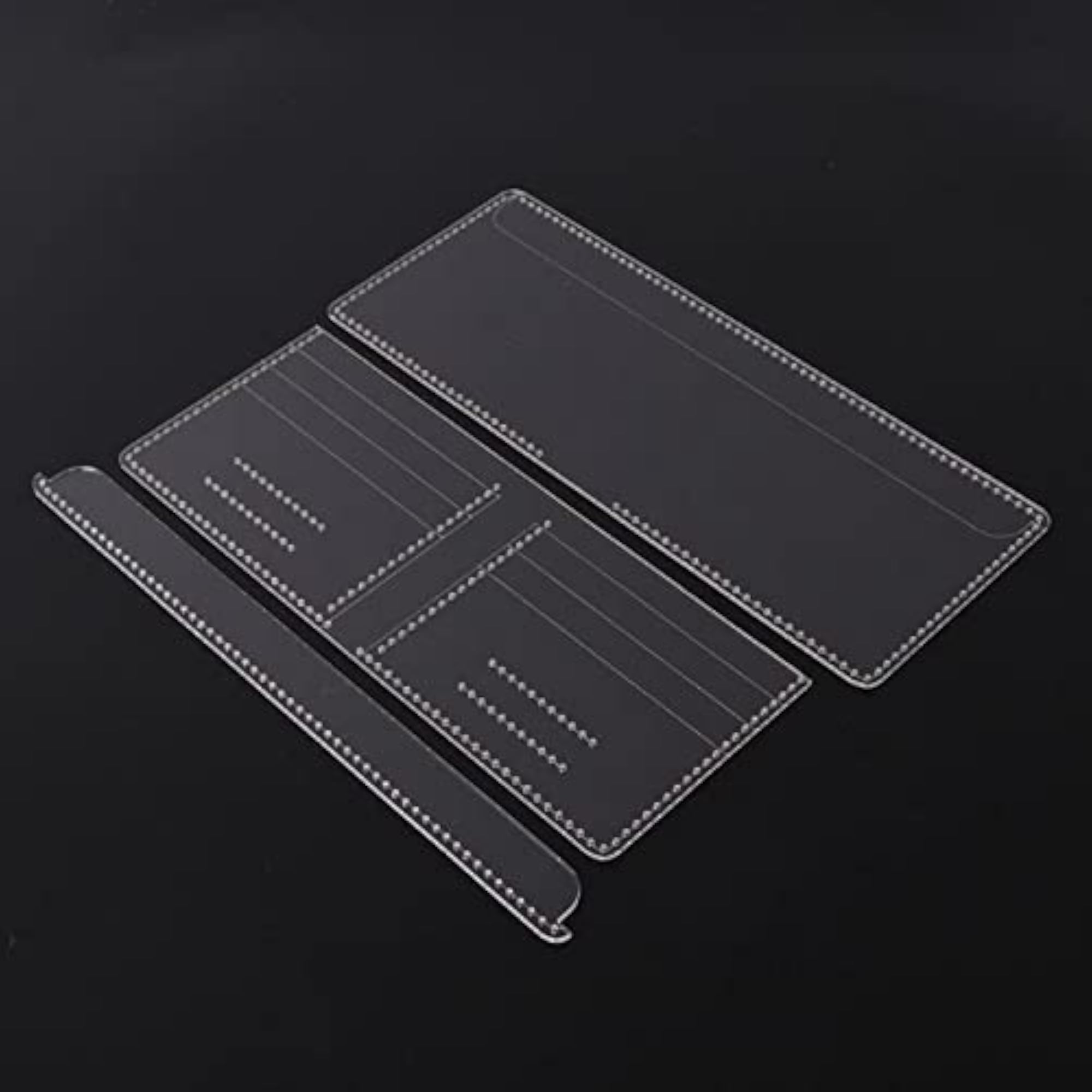 13Pcs/Set Acrylic Template for Short Wallet Leather Craft