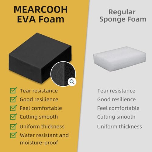 Image of 20mm Thick Black Eva Foam Cosplay Sheets roll, 13.9 inch x 39 inch Premium eva Craft Foam for Cosplay Costume by MEARCOOH