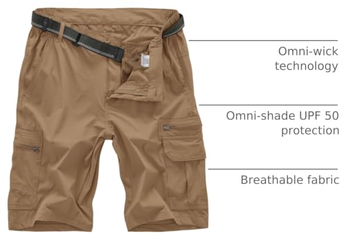 Image of Jessie Kidden Mens Cargo Shorts Expandable Waist Quick Dry Hiking Shorts