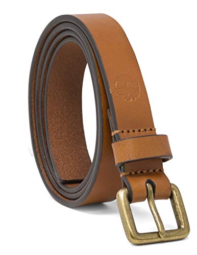 Timberland Women's Casual Leather Belt, Wheatgrass, Small (28-32)