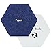 Vienrose Hexagon Felt Bulletin Board Self Adhesive Pin Board Wall Decoration Tiles with 35 Push Pins for Office Home and School, Blue Series 12 Pack