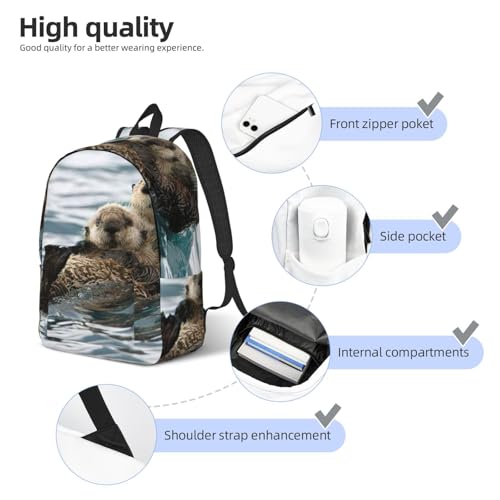 Sac à dos ordinateur portable imprimé loutre voyage universitaire EdWal