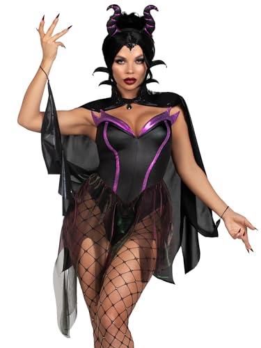 Costume de body Evil Enchantress Leg Avenue coupe ajustée taille S déguisement femme noir