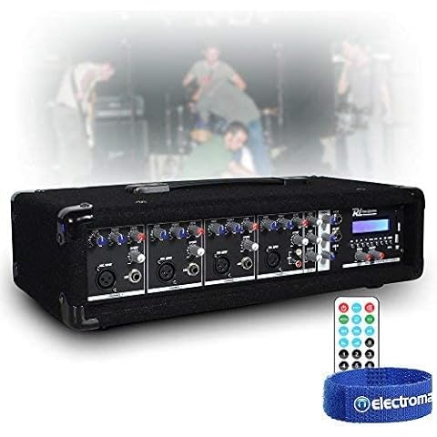 Power Dynamics 4 Channel 800w Bluetooth Mixer Amplifier with Remote for Live PA Stage DJ Bands Cover
