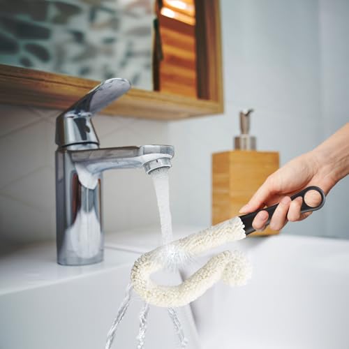 Image of HIC Kitchen Bar Soft Foam Decanter Brush - Non-Scratch Foam Tips, Flexible for Narrow Openings, Ideal for Decanters, Pitchers, Glasses, Vases, Long-Lasting, Made from EVA
