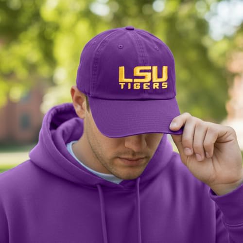 Gorra bordada ajustable LSU púrpura miniatura 5