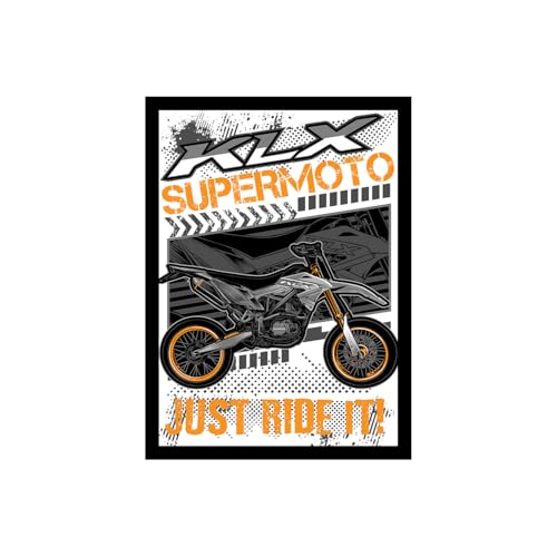 Image of BLINKART Kawasaki KLX CarFramed Posters Gift Items Boys Room Wall Decoration Bedroom Office Studio Synthetic Wood Frame & Acrylic Glass Ready to Hang - 12x8 Inch, (A4 Size) - CAR-142