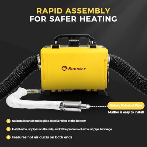 HTB1 8KW Diesel Air Heater, 12V/240V All-in-One diesel heater with Bluetooth App Control, Auto Thermostat &5500m Altitude Mode, Internal Circulation, Car Parking Heater for RV Motorhome Campervan - Image 5