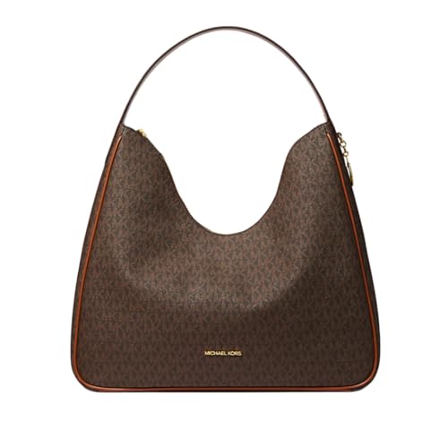 Bolsa Feminina Michael Kors Nayla Média Original – Hobo MK Signature Canvas ou Messenger Couro Pebbled – Bolsa de Ombro ou Transversal Luxo (Brown, médio Hobo)