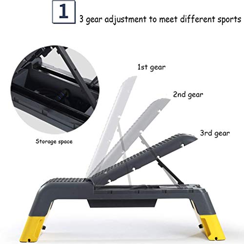 EAHKGmh Workout Platform Dumbbell Bench Supine Board Multifunctional Fitness Equipment Professional Aerobic Deck Maximum Load 220 lbs