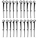 Gutter Brush Clips,20-Pack Black/Gray Plastic for Leaf Guard Clips for Secure Gutter Brush Installation,150mm Length with Recommended 1 Meter Spacing