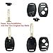 Horande Replacement Key Fob Cover Case fits for 2006 2007 2008 2009 2010 2011 Honda Accord Civic CRV Pilot Ridgeline Odyssey Keyless Entry Remote Key Fob Shell 2+1 Button (Black)