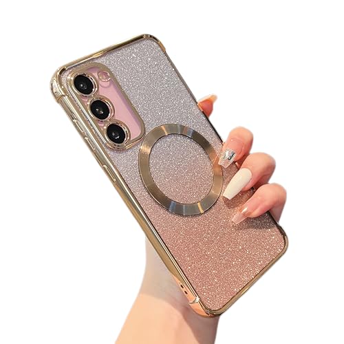 Coque Samsung S23 paillettes dorées pour briller en soirée