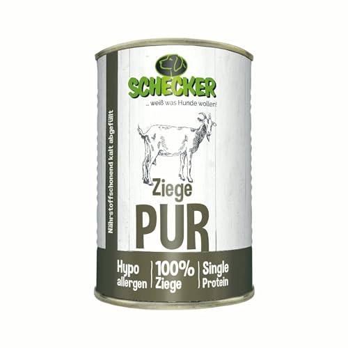 Schecker Nassfutter - 100% Ziege PUR - 6 x 410g