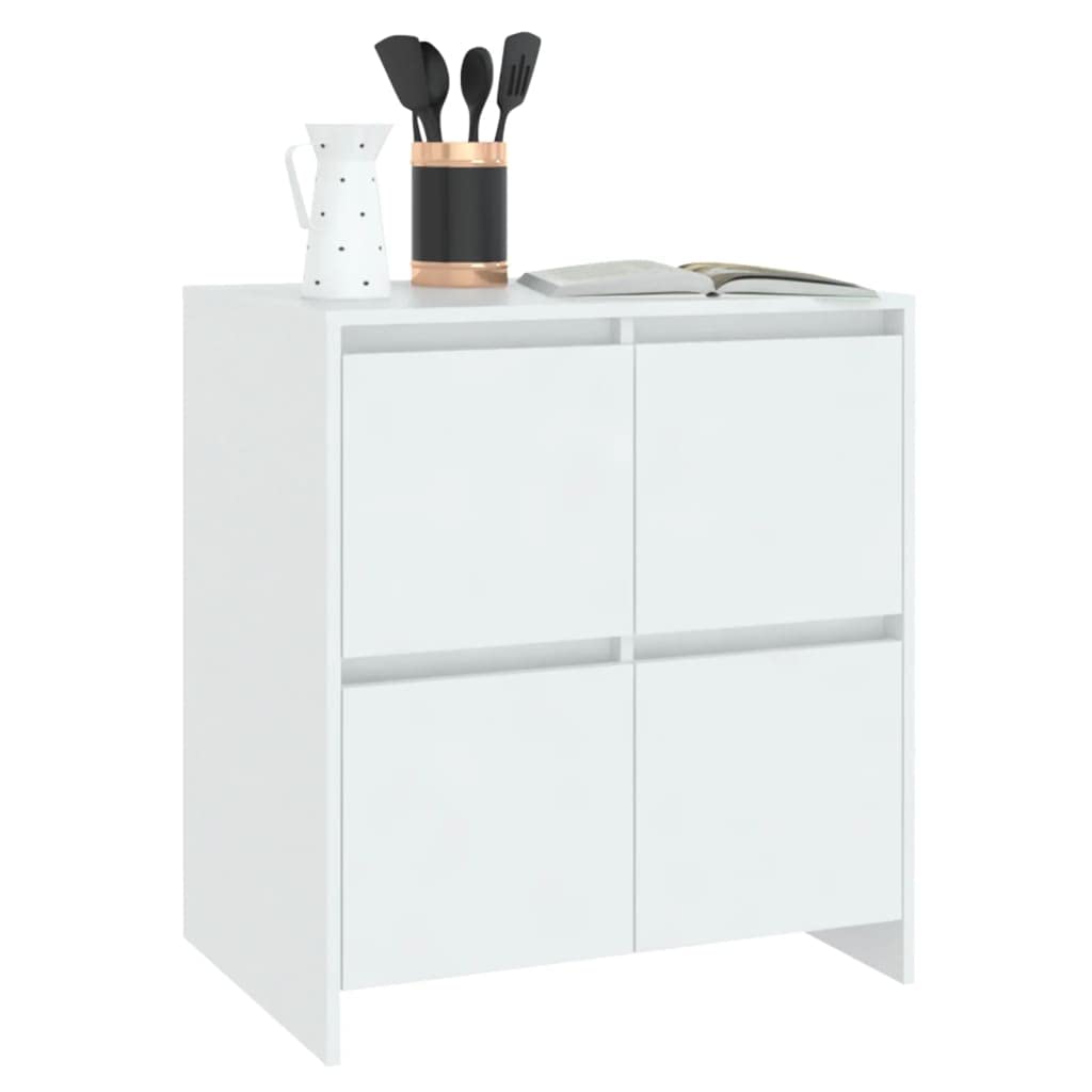 vidaXL Komoda, biała, 70 x 41 x 75 cm, płyta wiórowa, szafka boczna, komoda, mebel, szafki boczne, komody, meble