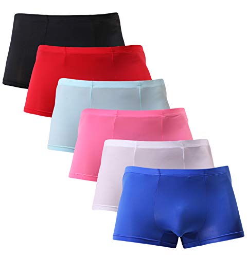 Men's Silk Boxer Briefs Stretch Breathable Underwear Pack Health to Wear